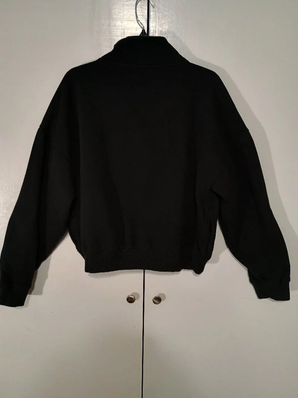 PINK Victoria’s Secret Black Quarter Zip Pullover Sweatshirt Women’s Large